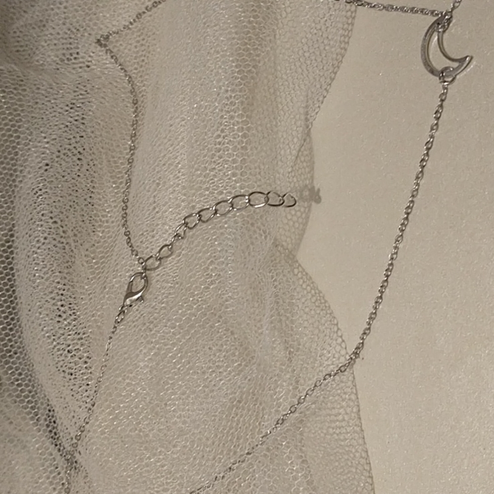 Silver Moon and Star "Y" Necklace! - Picture 3 of 4